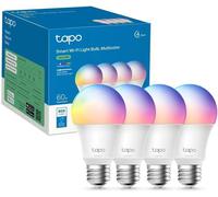 Ampoule Connectée WiFi E27 Multicolore - Tapo Tapo L530E(4-pack) - 2500K-6500K, Dimmable 8.7 W 806Lm, Alexa et Google Home