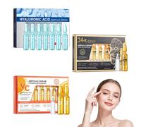 Ampoule Coup D Eclat Visage Lifting Hyaluronic Acid 21 Pcs,2ml/Pcs | Ampoule Sérum Concentré,Ampoules D'acide ,Hyaluronique Contient ,Vitamine C De Hyaluronique Et 24 Carats,Hydratation Intense