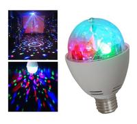 Ampoule culot E27 jeu de lumière LEDs RVB 3x1W effet ASTRO rotatif
