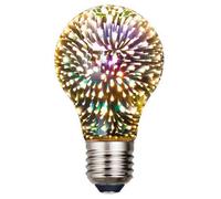 Ampoule de feu d'artifice 3D Effet or jaune E27 125lm LED isolée 4.5 W ampoule décorative pour la fête de la fête disco ktv