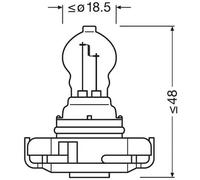 Ampoule de feu STOP PG20/1 PS19W 5201 OSRAM pour JAGUAR AUDI LAND ROVER DODGE