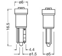 Ampoule de feu STOP W2x4.6d LED 2723DWP-2BL OSRAM