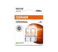 Osram 7505-02B Lampes Matériel d'Origine dans une Emballage Transparente Catégorie ECE W21W, 580/383 W, Blister de 2 Pièces