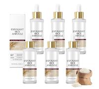 Ampoule de riz exfoliante au riz noir et blanc, exfoliant pour le visage, convient à tous les types de peau, lisse naturellement la peau, convient au visage et au corps (RICE 6Pcs)