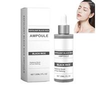 Ampoule de riz noir, sérum peeling au riz blanc, solution peeling visage noir et blanc,au riz et blanc,duo d'ampoules de riz brillant,minimisation des pores et hydratation en profondeur (Black rice)
