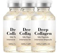 Ampoule de sérum lifting intensif au collagène de soie profond, ampoule coréenne de peptide lifting de la soie, sérum de collagène profond pour le visage, sérum anti-âge et hydratant (3 pièces)