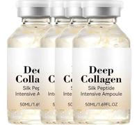 Ampoule de sérum lifting intensif au collagène de soie profond, ampoule coréenne de peptide lifting de la soie, sérum de collagène profond pour le visage, sérum anti-âge et hydratant (4 pièces)