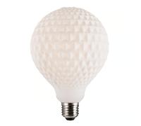 Ampoule DECO - E27 Globe 125 mm surface à motifs, verre Opale - blanc chaud 3000 K 500 l. - Nordlux