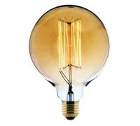Ampoule Déco filament carbone Globe Ø125 25W E27 2700K - ELEXITY - Ampoule - Blanc chaud - Globe