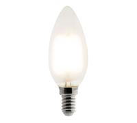 elexity - Ampoule Déco filament LED dépoli Flamme 4W E14 400lm 2700K (blanc chaud) blanc