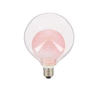Ampoule Déco LED Double Verre Rose G125 Culot E27 - Ampoule Vintage E27 LED Angle Éclairage 320°- Ampoule LED E27 Vintage 3W 250 Lm - Ampoule Globe E27 LED Lumière Blanc Chaud - RFDEB125DVPINK Xanlite