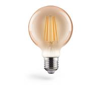 Ampoule décorative LED - XAVAX - Globe 80 - E27 - 8W (650 lm) - Verre ambre dimmable