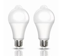 Ampoule Détecteur de Mouvement E27 9W, 800LM Blanc Froid 6500K Ampoule LED E27 Capteur PIR, Auto On/Off, pour Couloir, Escalier, Garage, AC 220V, 120 Degrees, Lot de 2