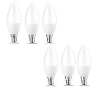 Ampoule E14 LED 5W Équivalent 50W Non Dimmable Économie D'énergie 500 Lumens Sans Scintillement Pour Lustres Appliques Et Plafonniers(Warm White 3000K,6 Pack)