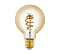 Eglo Connect Ampoule Led E27 Smart Home Vintage Ambre Spirale 5,5 W (Équivalent à 35 W) 400 Lm Led E27 à Intensité Variable Température de Couleur Réglable Ampoule Led G80 Ø 8 cm