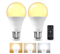 Ampoule E27 LED avec Telecommande, ampoules led 9W(équivalent 60W) Ampoule LED E27 Dimmable 3000K-6000K, Ampoule Télécommande avec Minuterie, Fonction Mémoire, pour la Décoration d'Intérieur