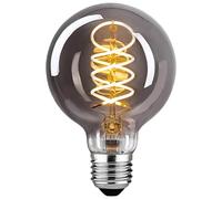 Ampoule E27 Vintage, Ampoule LED E27 Dimmable G80 4W Blanc Chaud Décorative Rétro Idéal à la Maison, Dans un Café, un Bar, Gris fumée,Lot de 1（BT1）