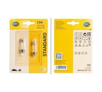 Ampoule Éclairage de la Plaque 12V 5W C5W Transparent HELLA pour U. A. Fiat 500C