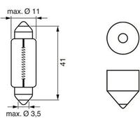 Ampoule, éclairage de la plaque d'immatriculation