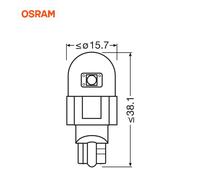 Osram Ampoule éclairage intérieur LED LEDriving SL W16W Blanc 6000K - LED Retrofit - 2 ampoules