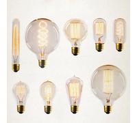 Ampoule Edison rétro E27 40W 220V A60 ST64 G80 G95 T10, Ampoule à Filament Vintage, ampoule à incandescence pour la décoration de la maison