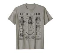 Ampoule électricien Bright Idea Vintage Brevet Print T-Shirt
