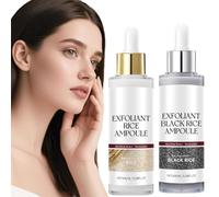 Ampoule Exfoliante Au Riz Blanc Et Noir, Gommage Visage Femme, Glow Recipe Body Scrub, Exfoliant Visage Rice Toner, Peeling Au Riz Noir Et Blanc, Solution Exfoliante Duo Aux Ampoules De Riz