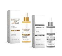 Ampoule exfoliante au riz blanc et noir - Peel Shot Glow Rice Ampoule 2025 Nouvelle formule pour le visage et le corps - Gommage exfoliant doux pour tous types de peau (Black+White)