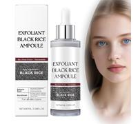 Ampoule exfoliante au riz noir et blanc, ampoule de riz de qualité supérieure, gommage doux exfoliant pour le visage et le corps, nettoyage en profondeur des pores, peaux mortes (Black Rice)