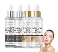 Ampoule exfoliante de riz noir et blanc 2-en-1, Peeling facial doux pour la peau éclairante et lisse, éliminateur de tête blanche, ampoule exfoliante quotidienne pour le visage et le corps (4)
