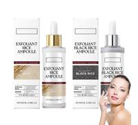 Ampoule exfoliante de riz noir et blanc 2-en-1, Peeling facial doux pour la peau éclairante et lisse, éliminateur de tête blanche, ampoule exfoliante quotidienne pour le visage et le corps (2)