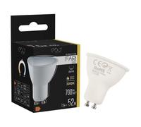 Ampoule Fari Led Gu10 7,5w 3000k Chaud Ww 120° 700lm Edo777434 Edo