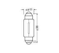 Osram Ampoule halogène feston 6461 C5W 12V 10W – éclairage intérieur (SV8.5-8)