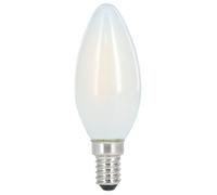 Ampoule fil. LED, E14, 250lm remp. 25W, bougie, blc chd,mate,RA90,rég.