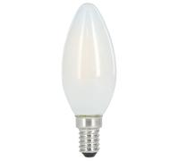 Ampoule fil. LED, E14, 250lm remp. 25W, bougie, blc chd,mate,RA90,rég.