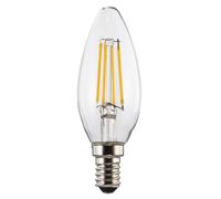 Ampoule Fil. Led, E14, 470lm Remp. 40w, Amp. Boug., Blc Chd,Trsp.,Rég.