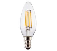 Ampoule fil. LED, E14, 470lm remp. 40W, amp. boug., blc chd,trsp.,rég.