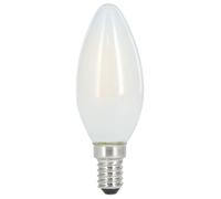 Ampoule fil. LED, E14, 806lm rempl. 60W, amp. bougie, blc chaud, mate