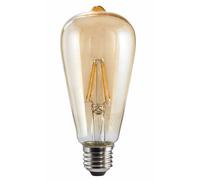 Ampoule filam. LED, E27, 400lm remp. 35W, amp. vintage, ambre, blc chd