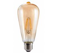 Ampoule Filam. Led, E27, 400lm Remp. 35w, Amp. Vintage, Ambre, Blc Chd