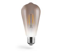 Ampoule filament LED, E27, 430lm 6W, pist. Edison vintage, blanc chaud