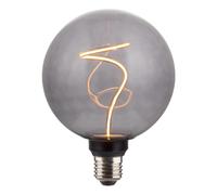 Ampoule filament LED, E27, globe G125, fumée, trsp., blc trs chd, rgl.