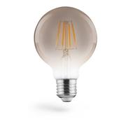 Ampoule filament LED - Globe 80 vintage - Culot E27 - 6W (450 lm) - Blanc chaud