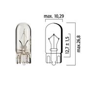 AMPOULE FLOSSER 6V 3W WEDGE W2,1x9,5d AUTO VOITURE LAMPE TEMOIN FEU INTERIEUR