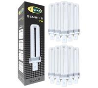 Ampoule Fluorescente Gemini S 7W 4000K G23 Lumière Blanche Neutre Lampe Verticale Compacte CFL Basse Consommation Éclairage Technique Professionnel Remplacement Intérieur Bureau Cuisine Bureau Atelier