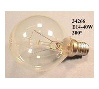 Ampoule E14 40W 300°C (166389-42038) Four micro-ondes (00057874 BOSCH SIEMENS NEFF ROSIERES BRANDT CONSTRUCTA SCHOLTES THOMSON DE DIETRICH JUNKER VIVA BLAUPUNKT SAUTER AEG ELECTROLUX CANDY GAGGENAU FA