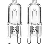 Ampoule Four Halogène G9 25W 230V - - Dimmable 300°C Blanc Chaud 2700K - Compatible AEG Neff Whirlpool - Lot de 2
