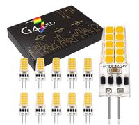 Ampoule G4 Led 12V 3W, Ampoule Led G4 Dimmable, Equivalent Ampoule Halogene 30W, G4 Led Blanc Neutre 3W 300LM, Bi-pin LED G4 4000K, CRI> 80, Ampoules G4 12V 3W Led Sans Scintillement, Lot de 10