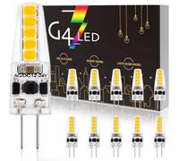 Ampoule G4 Led 2W, Ampoule G4 12V 2W Équivalent 20W Ampoule Halogene, G4 Led Blanc Froid 6000K, 200LM, Ampoule Led G4 Dimmable Sans Scintillement, CRI> 80, Led G4 12V 2W Economie D'énergie, 10 Pièces