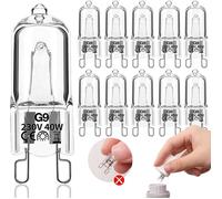 Ampoule G9 10pcs 40W 230V 2900K 480LM Dimmable Warm White G9 ampoule halogène Convient pour les ampoule four,les lampes